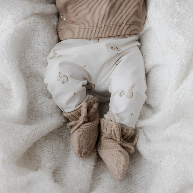 Babyslofjes merino wol zand