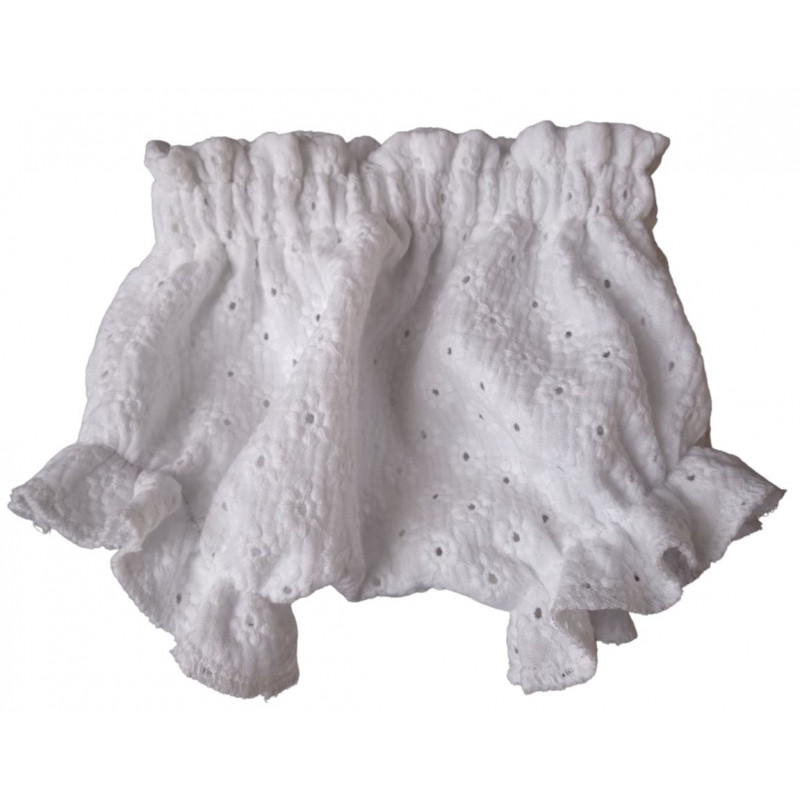 baby bloomer ruffle broderie hydrofiel wit