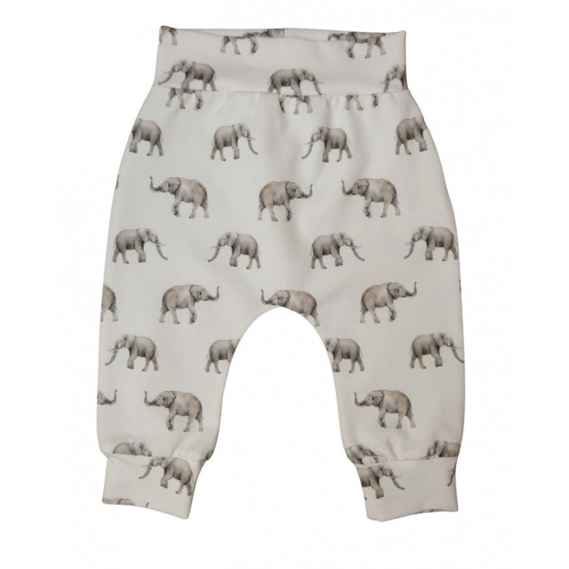 babybroekje off white olifantjes