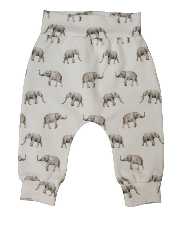 babybroekje off white olifantjes
