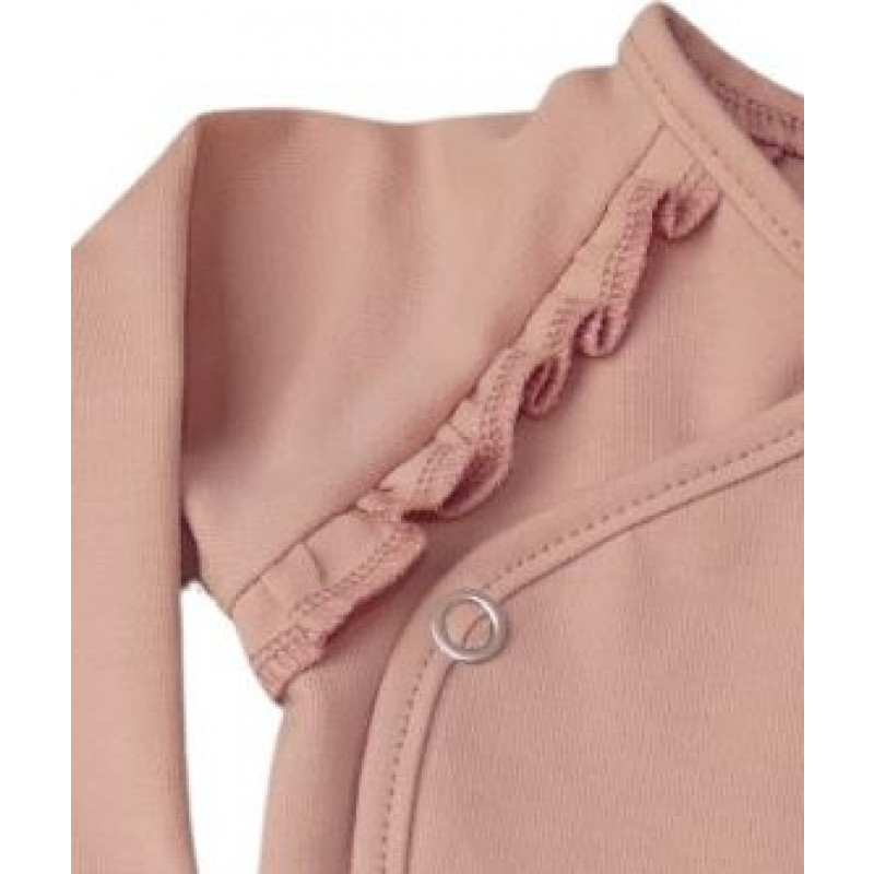 baby overslagrompertje roze lange mouw