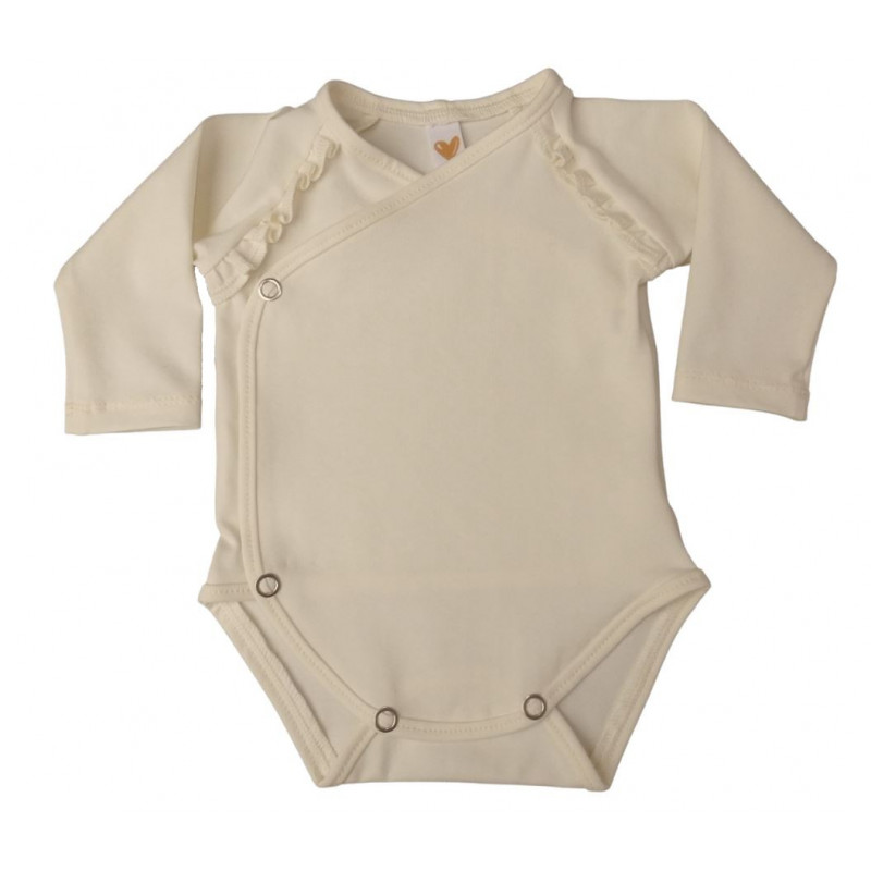 baby overslagrompertje off-white lange mouw