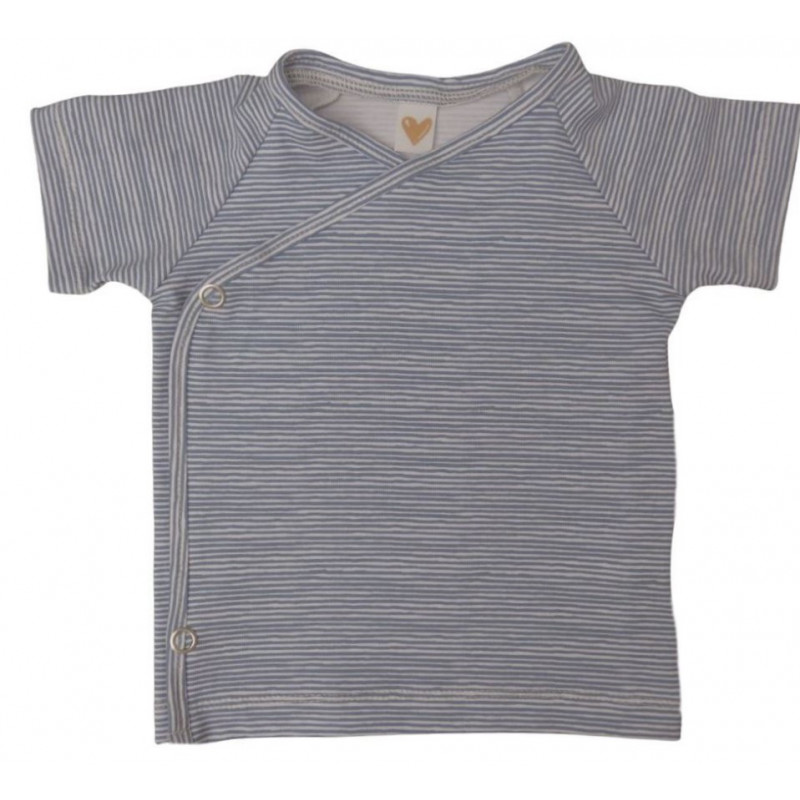 baby shirt streepjes blauw korte mouw