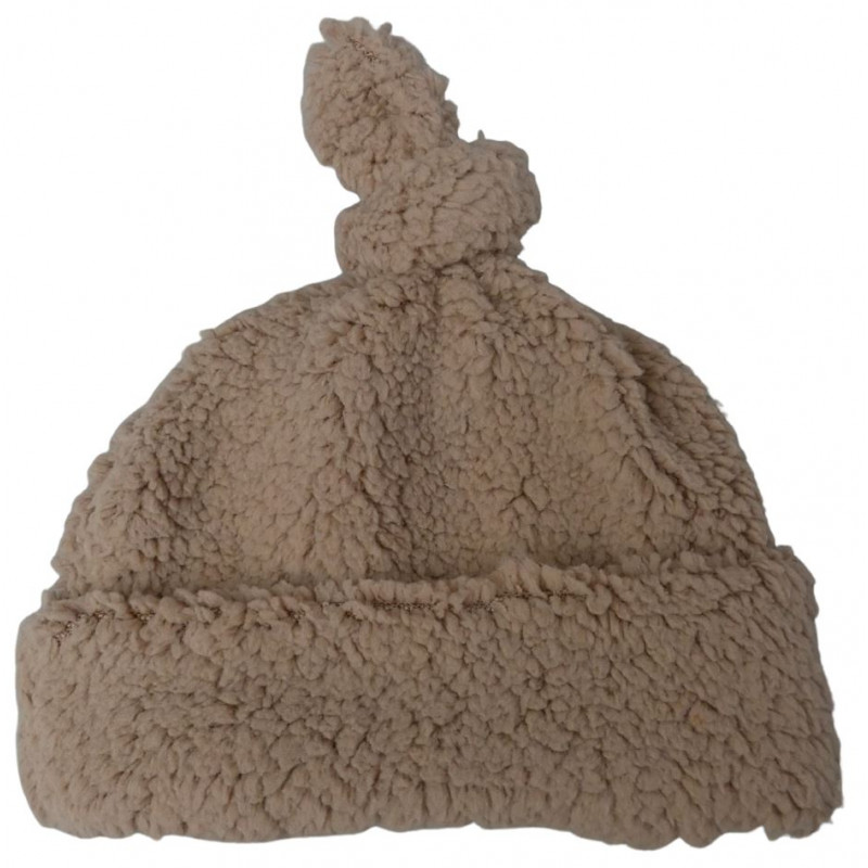 baby mutsje teddy donker beige