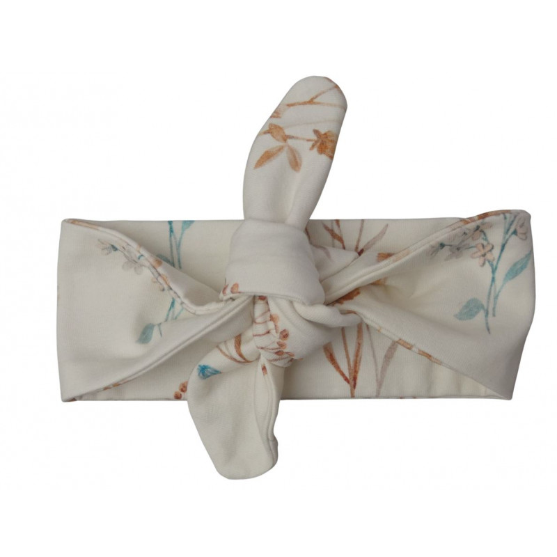 baby haarbandje off-white met veldbloemen