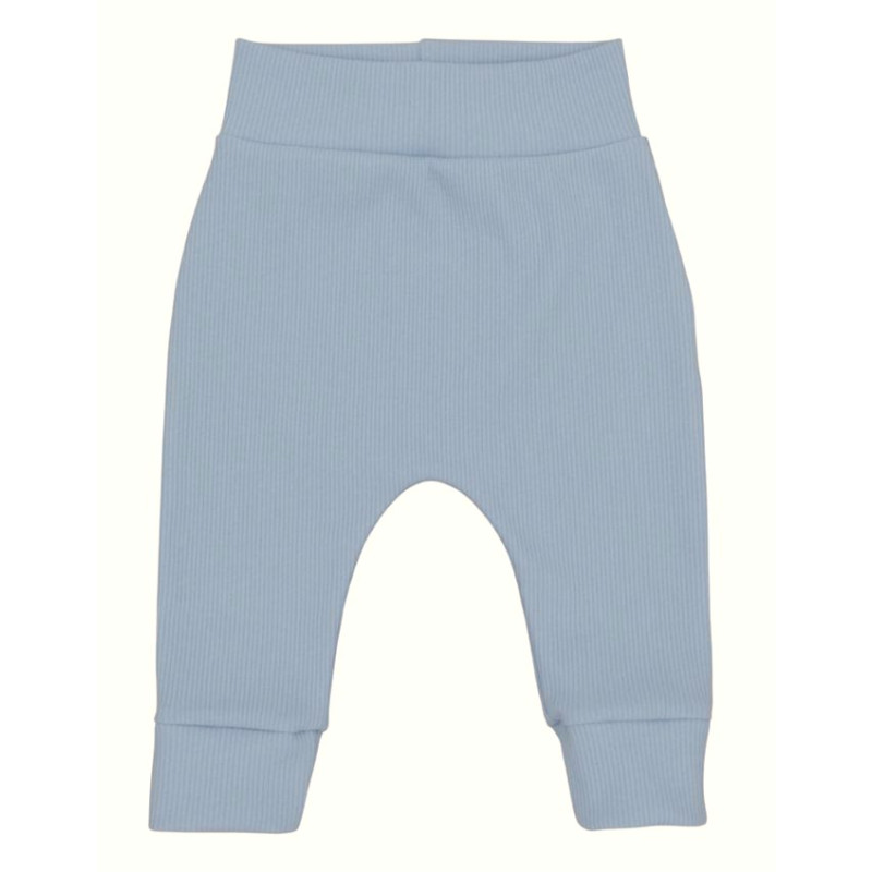newborn babybroekje in een fijne rib stof in licht blauw