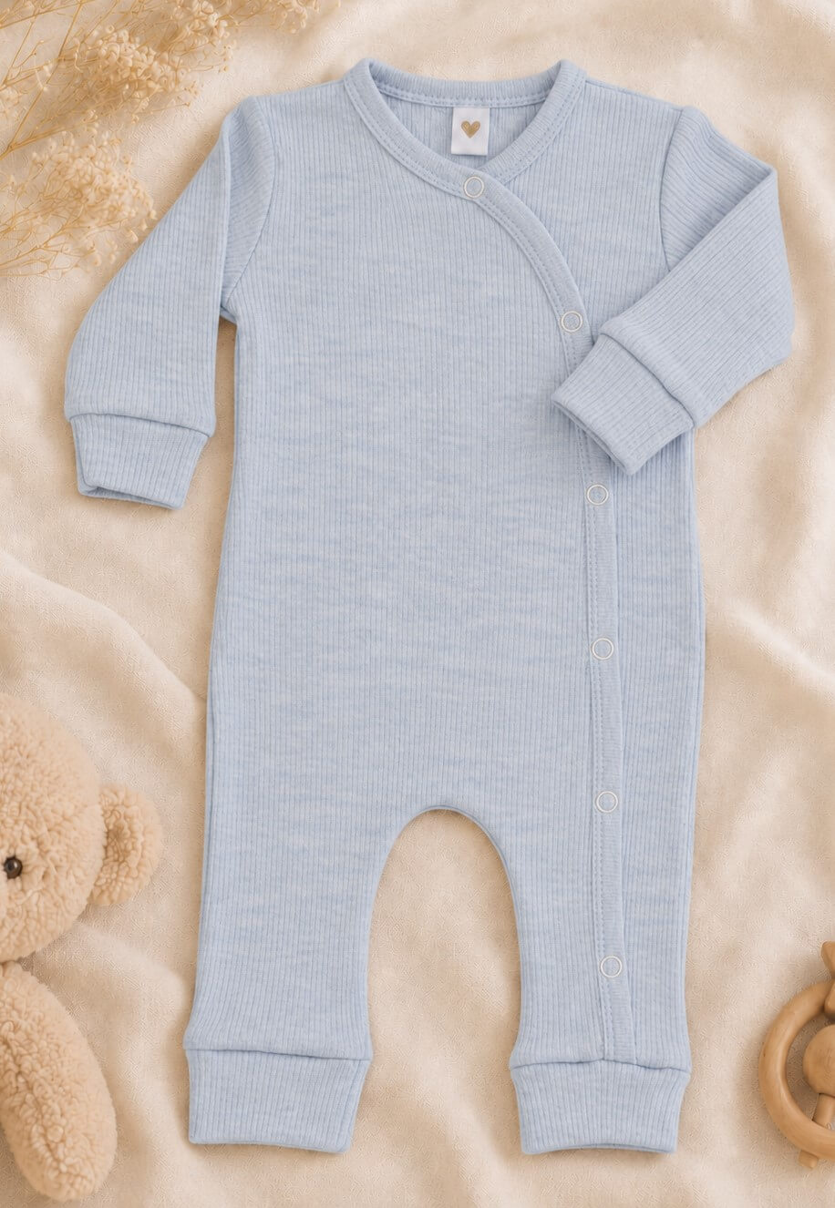 Newborn lichtblauw overslagboxpakje