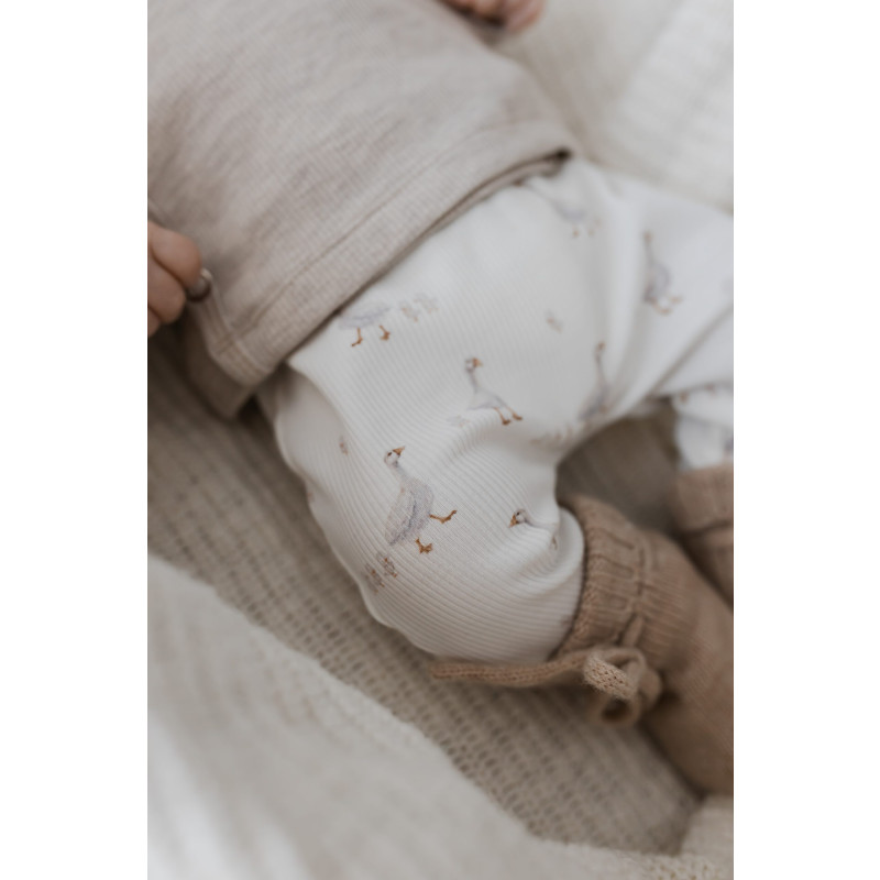 Newborn babybroekje met gansjes.