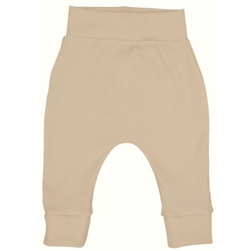 Newborn broekje naturel in een ribstof.