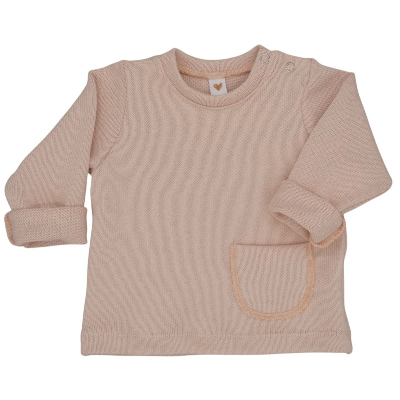 Newborn truitje lichtroze gebreid