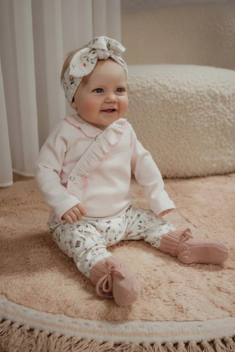 Newborn overslagshirtje in babyroze