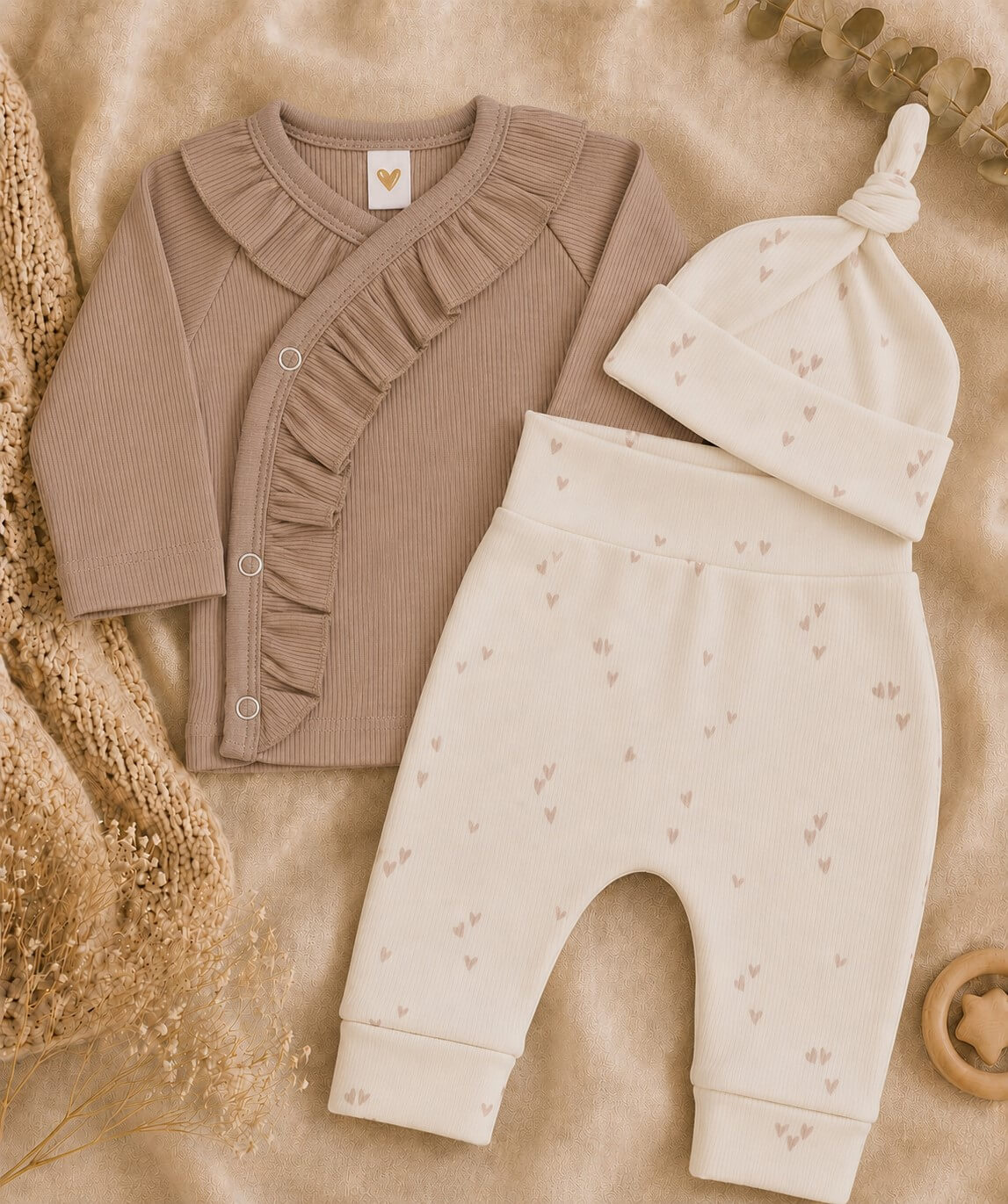 3-delig babysetje - hartjes zand